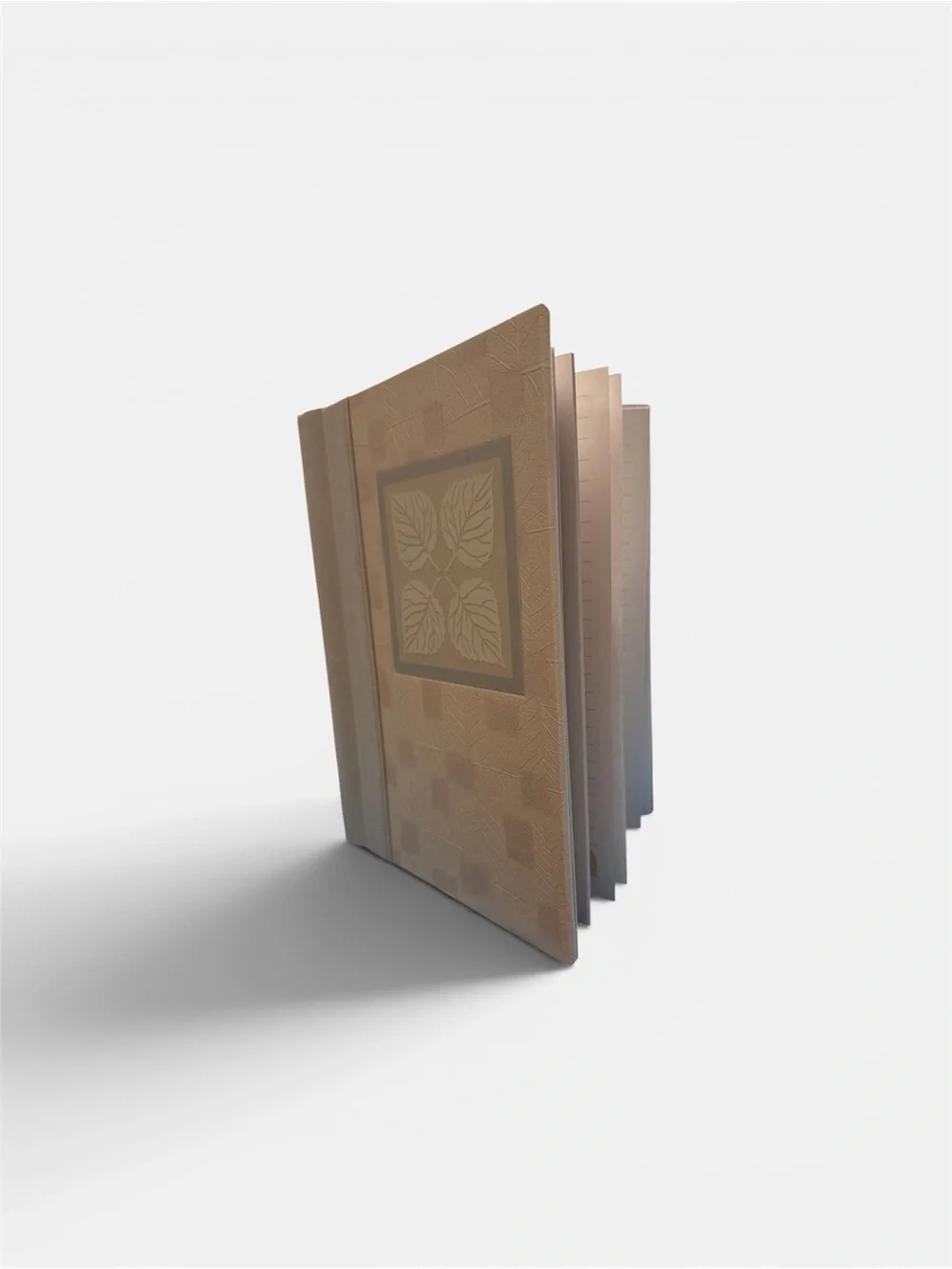 Neutral Leaf Pattern Hardcover Journal